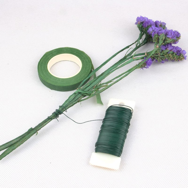 JFFX Floral Wire, 38 Yards 22 Gauge Flexible Green Flower Wire for Wreath Making Craft Flower Arrangements - Image 3